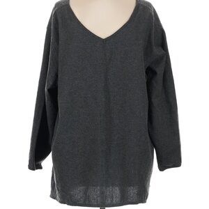 American Vintage Charcoal V-Neck Top